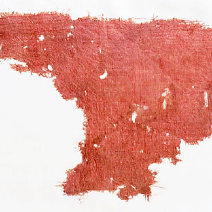 Fragment červené tkaniny